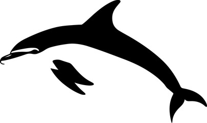 Vector Illustration of a Leaping Dolphin