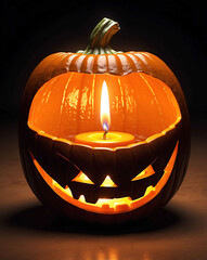 Sticker - Candle flickering inside a jack o lantern