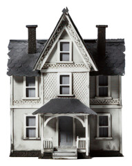 Wall Mural - PNG Haunted house architecture building white background.