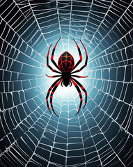 Spider web with a large spider