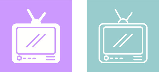 Sticker - Television Broadcast Vector Icon