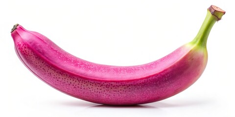 Wall Mural - Exotic pink banana isolated on white background with copy space for text