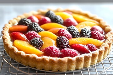 Wall Mural - Peach and Raspberry Tart