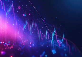 Poster - Abstract Stock Market Chart