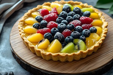 Wall Mural - Fruit Tart with Lemon Curd