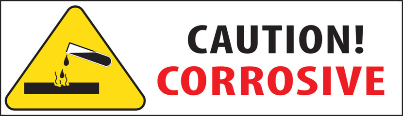 Wall Mural - Corrosive caution sign symbol vector.eps