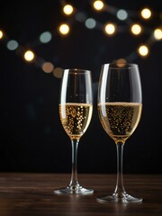 Sticker - two glasses of champagne