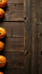 Wall Mural - halloween pumpkin on wooden background