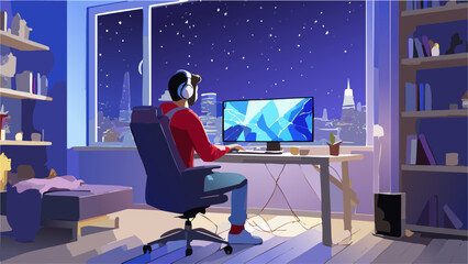 Night at office