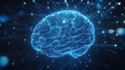 Poster - Digital Brain Illustration