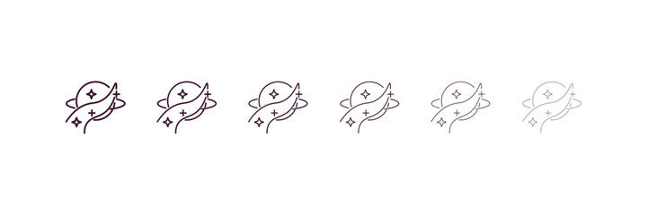 Aufkleber - nasa outline icon. linear vector from astronomy concept. 6 different line style nasa icon included t