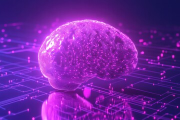 Poster - Digital Brain on Circuit Board