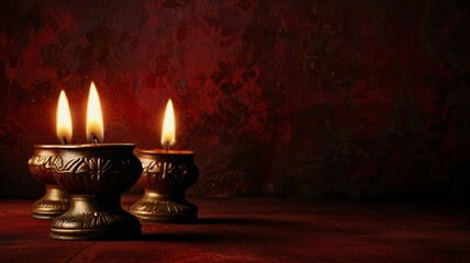 Wall Mural - burning candles in the church