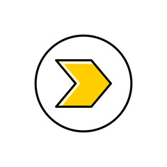 Poster - Arrow icon for web or social media. Direction flat illustration.