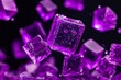 © Nataliia_Trushchenko - A close up of a bunch of purple cubes. The cubes are all different sizes and are scattered throughout the image. Scene is playful and whimsical, as the cubes seem to be floating in mid-air