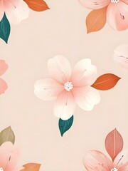 Poster - Pink Flowers Background