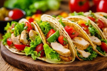 Delicious Chicken Tacos with Fresh Toppings