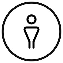 Editable male restroom vector icon. Part of a big icon set family. Perfect for web and app interfaces, presentations, infographics, etc