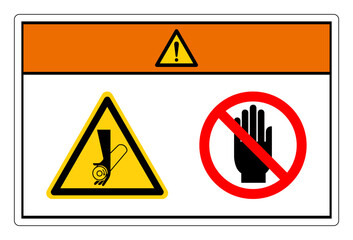 Wall Mural - Warning Pinch Point Do Not Touch Symbol Sign, Vector Illustration, Isolate On White Background Label. EPS10