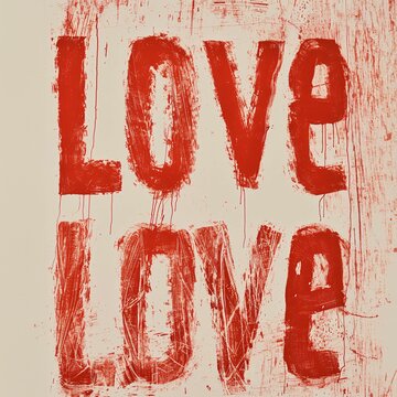 A Red Text On A White Surface, a high resolution AI illustration