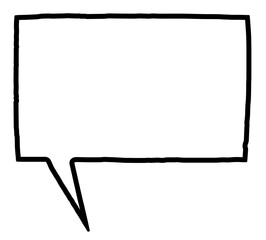 Aufkleber - Simple blank cut out communication message speech bubble with rough edges and copy space for text, vector design elements
