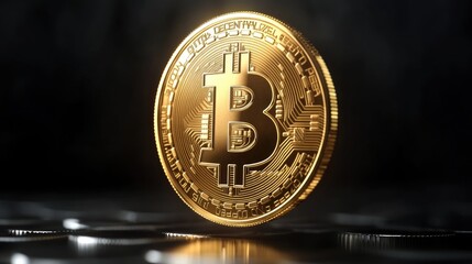 Poster - A golden coin with the letter 