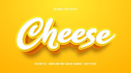 Poster - Editable text effect cheese theme