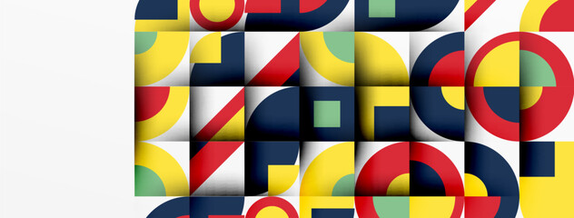 Poster - Modern geometrical abstract background - circles. Business or technology presentation design