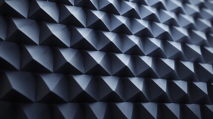 3D tile wallpaper with concrete, futuristic blocks over a polished, triangular wall background.