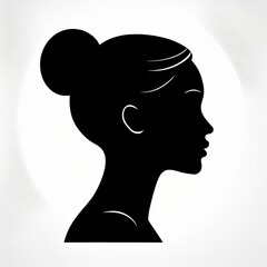 Poster - Minimalist Silhouette of a Human in Profile with Soft Gray Tones. Modern, Clean Design Concept for Professional or Corporate Use. Vector Logo Icon on White Background