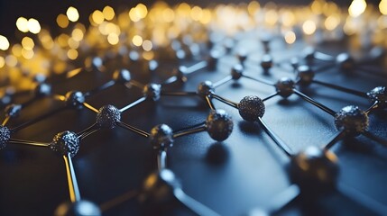 Wall Mural - Detailed Molecular Structure of Graphene Showcasing its Innovative Technological Applications