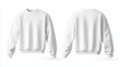 © Robert Kneschke - Two white cotton crewneck sweater mockups front and back views
