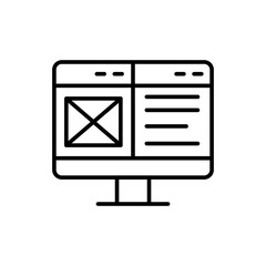 Poster - Responsive design outline icons, minimalist vector illustration ,simple transparent graphic element .Isolated on white background
