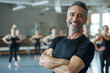 © Duckai - Ballet Dancer Teacher Instructing Ballet Movements in a Dance Class at a Prestigious Academy with Artistic Techniques