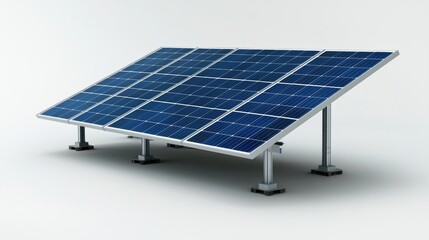 A solar panel is shown in a white background