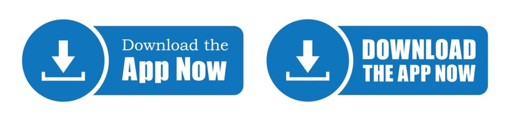 Download the app now set icon, vector illustration