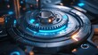 © bajita111122 - Futuristic mechanical design featuring glowing blue elements, perfect for technology and innovation themes.