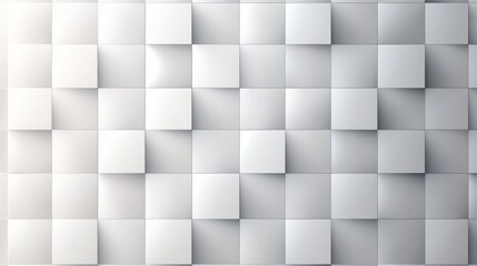 Poster - A white background with white squares. The squares are all different sizes and are not perfectly aligned. The image has a modern and minimalist feel to it