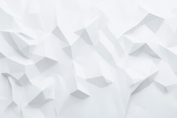 Poster - Abstract white geometric polygonal background with sharp angles and folds, creating a modern and minimalist  effect for design use.