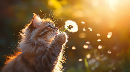 cat on the beach