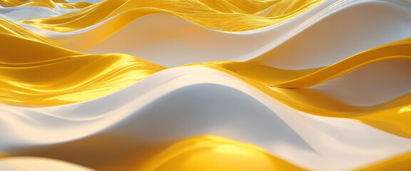 Wall Mural - Abstract Background with yellow Waves