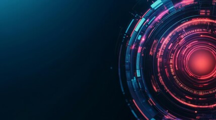 Quantum software UI elements, glowing data layers, futuristic visual effects