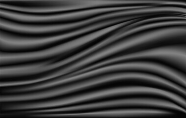 A black and white flowing piece of fabric