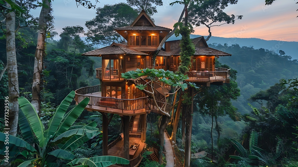 Luxury Treehouse Resort In Tropical Rainforest Canopy A Series Of luxury-treehouse-resort-in-tropical-rainforest-canopy-a-series-of