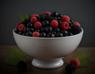 Wall Mural - berries in a bowl, bowl of berries, berries on a plate