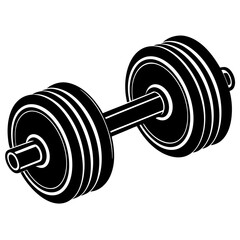 Wall Mural - dumbbell isolated on white background