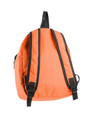 Canvas Print - One stylish orange backpack isolated on white