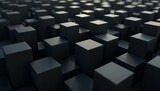 Abstract Black Cubes Background