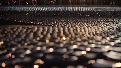 Wall Mural - Closeup of a Shiny Metal Surface with Reflections