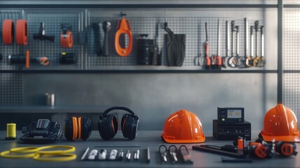 Various Industrial safety equipment to protect personal safety